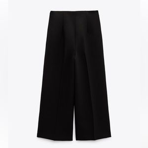 Zara black culottes high wasted wide leg pants